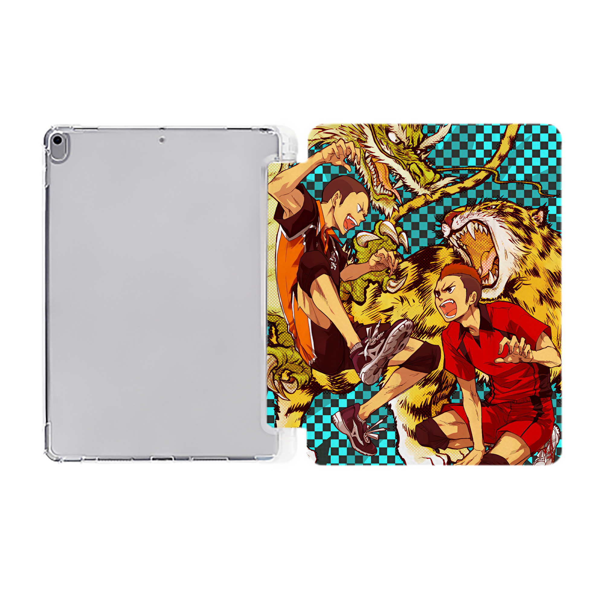 （画像用） ハイキュー!! Haikyu!! IPad ケース ペン収納付き 三つ折りスタンド PUレザー×シリコン 対応機種9.5/10.5/10.9インチ
